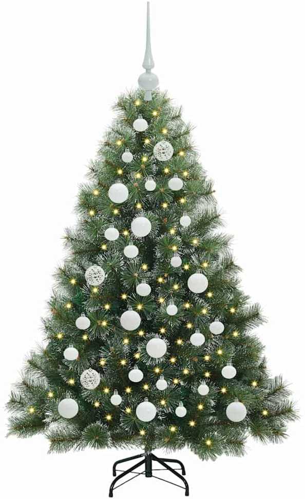Dirbtinė Kalėdų eglutė su 150 LED Žalia 120 cm PE ir PVC