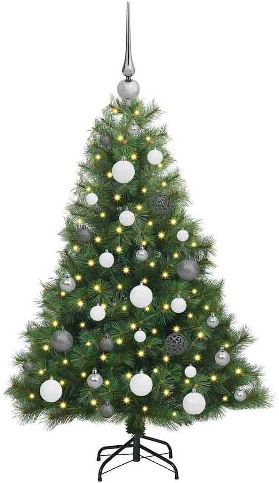 Dirbtinė Kalėdų eglutė su 150 LED Žalia 120 cm PE ir PVC
