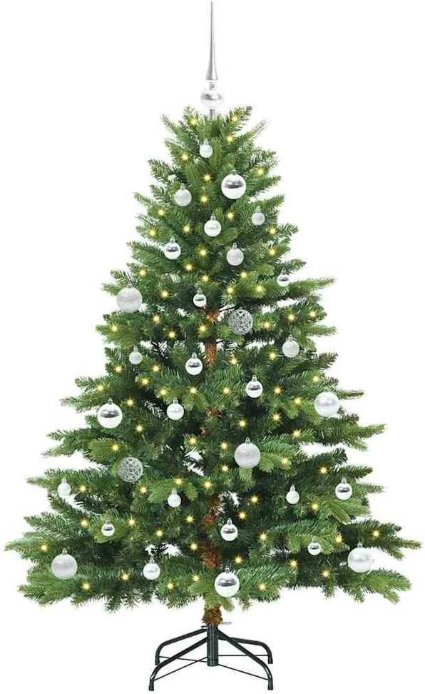 Dirbtinė Kalėdų eglutė su 150 LED Žalia 150 cm PE ir PVC