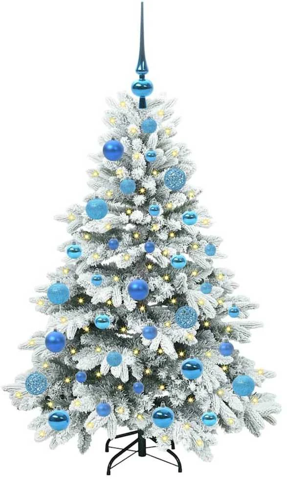Dirbtinė Kalėdų eglutė su 150 LED Balta 120 cm PE ir PVC