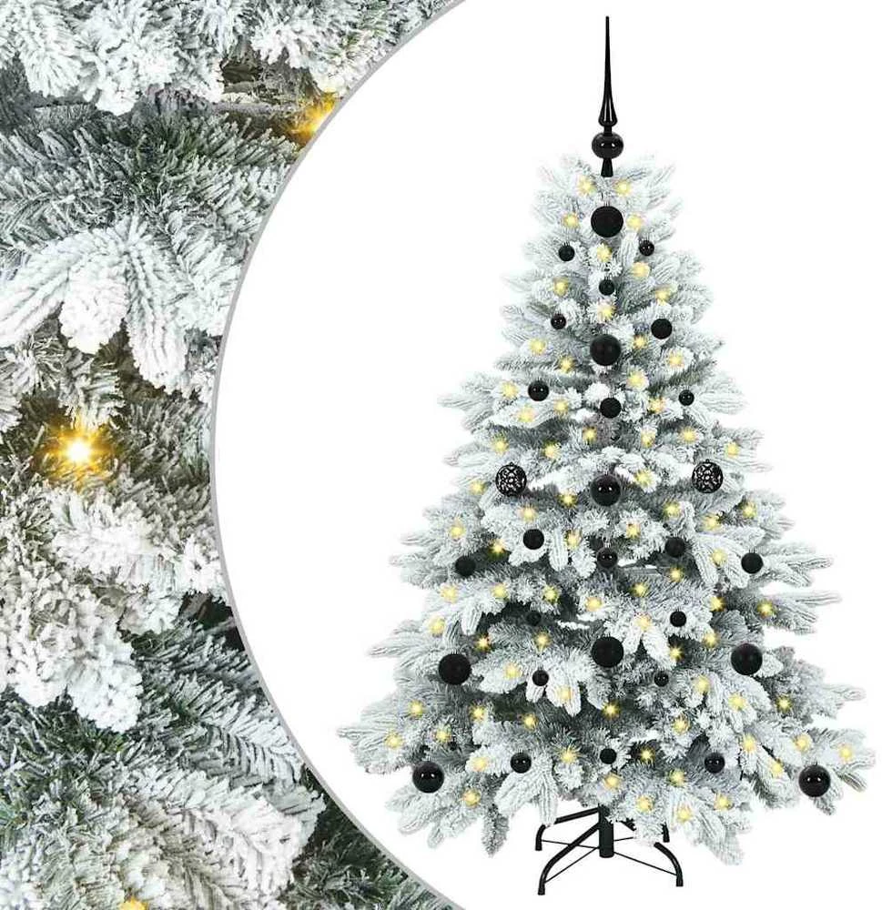 Dirbtinė Kalėdų eglutė su 150 LED Balta 120 cm PE ir PVC