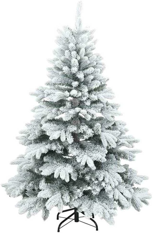 Dirbtinė Kalėdų eglutė su 150 LED Balta 150 cm PE ir PVC