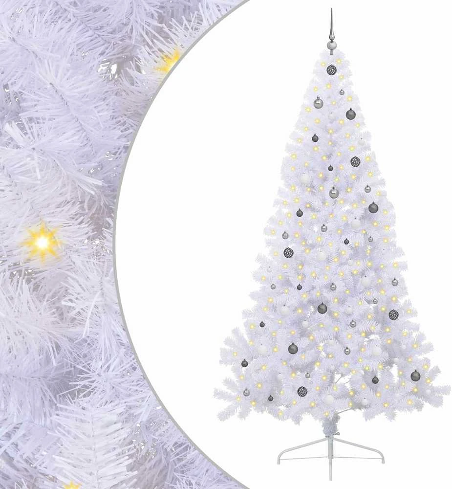 Dirbtinė Kalėdų eglutė Balta 240 cm PVC ir Plienas