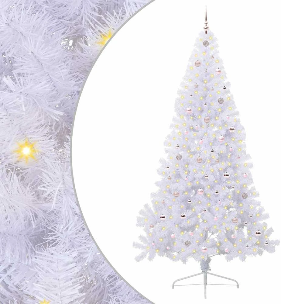 Dirbtinė Kalėdų eglutė Balta 240 cm PVC ir Plienas