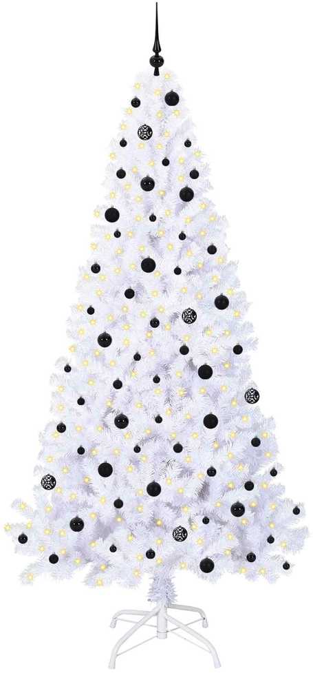 Dirbtinė Kalėdų eglutė su 300 LED Balta 240 cm PVC ir Plienas