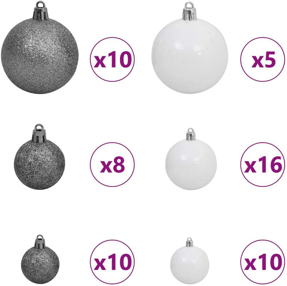 Dirbtinė Kalėdų eglutė Balta 240 cm PVC ir Plienas