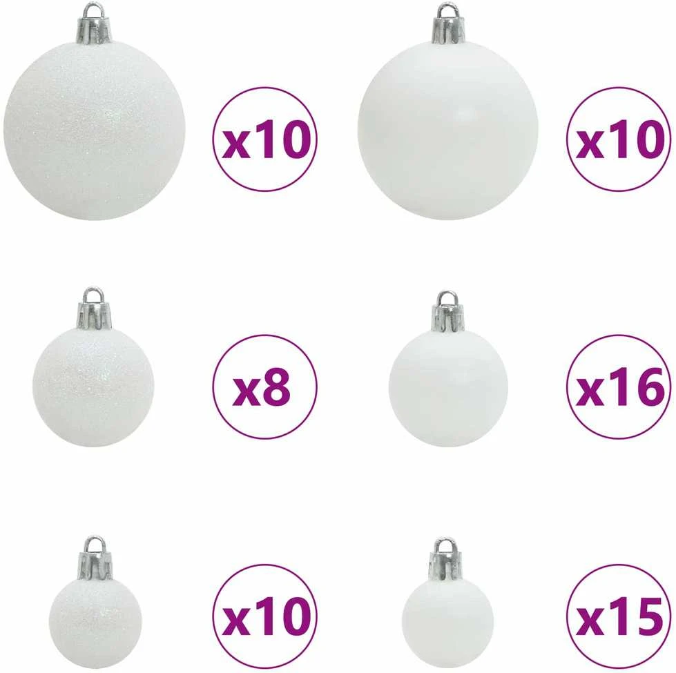 Dirbtinė Kalėdų eglutė Balta 240 cm PVC ir Plienas