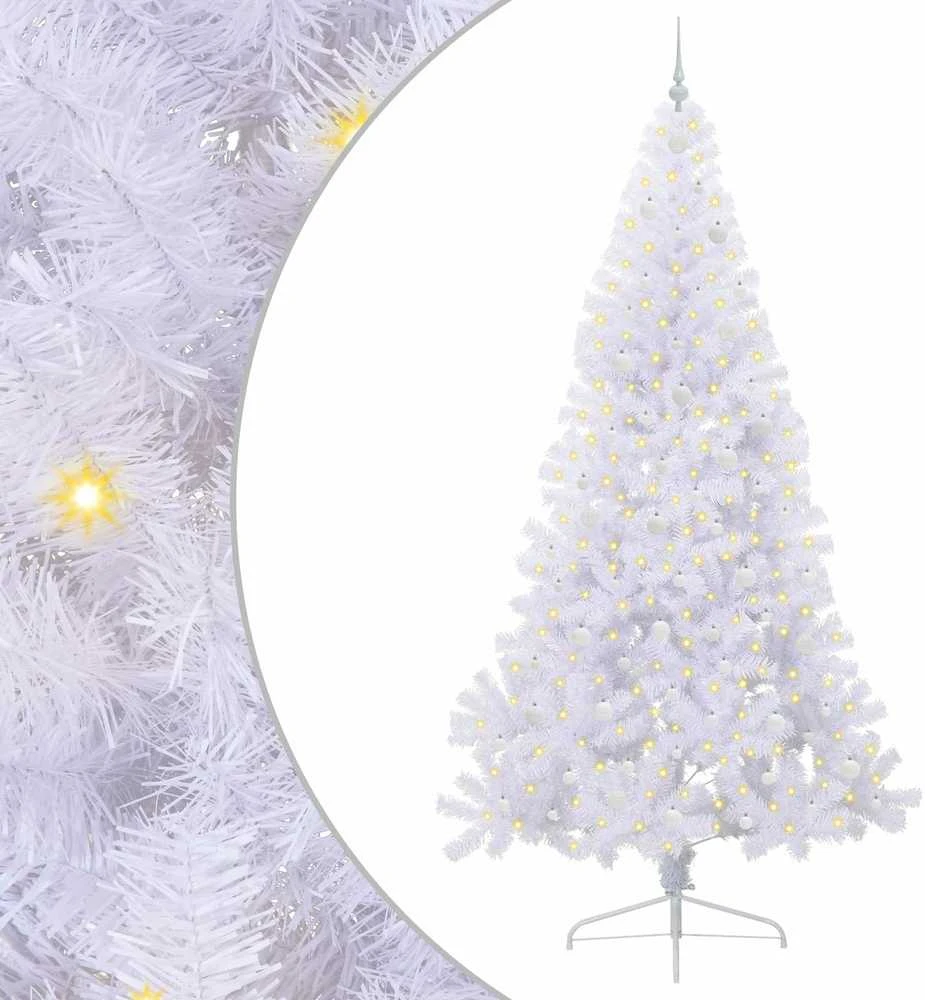 Dirbtinė Kalėdų eglutė Balta 240 cm PVC ir Plienas