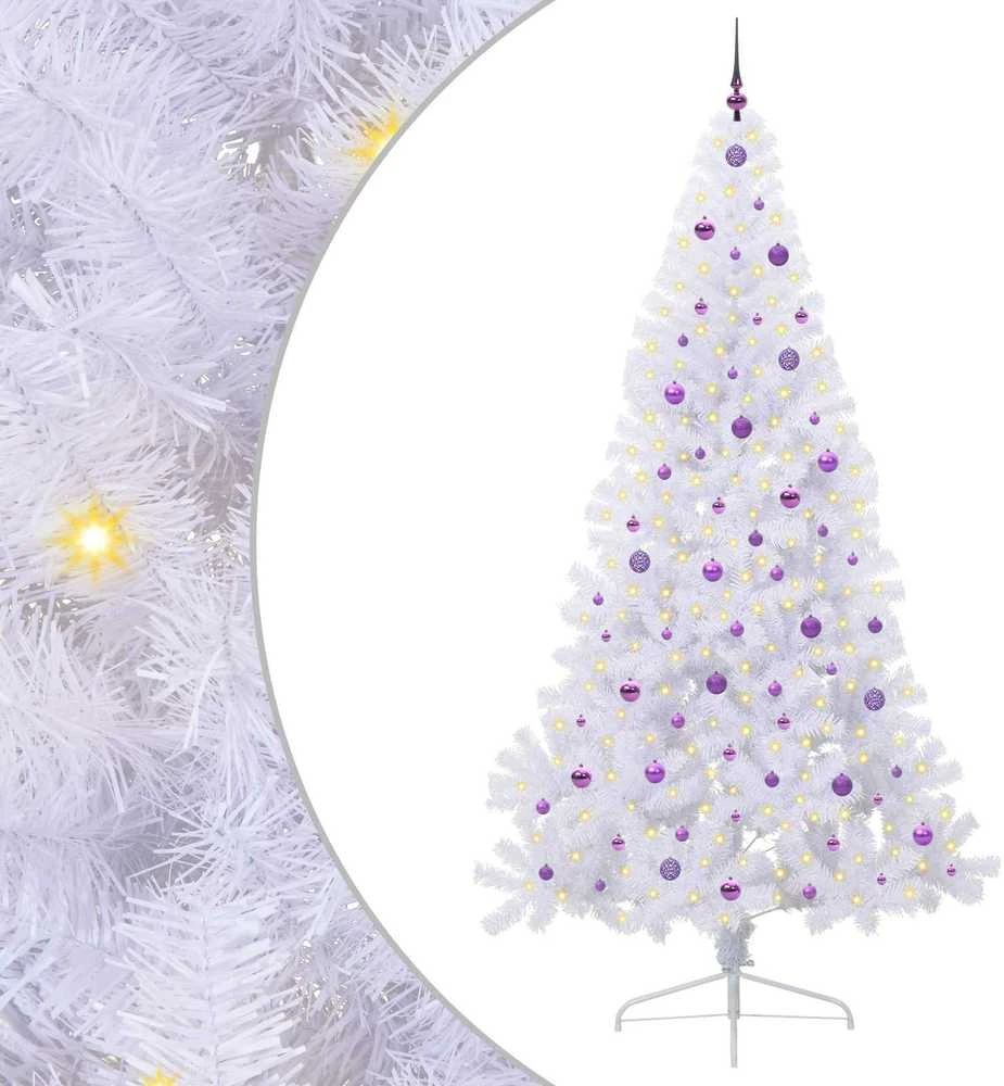 Dirbtinė Kalėdų eglutė Balta 240 cm PVC ir Plienas