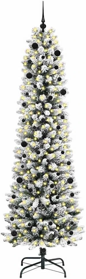 Dirbtinė Kalėdų eglutė Balta 240 cm PVC ir Metalas ir Plastikas