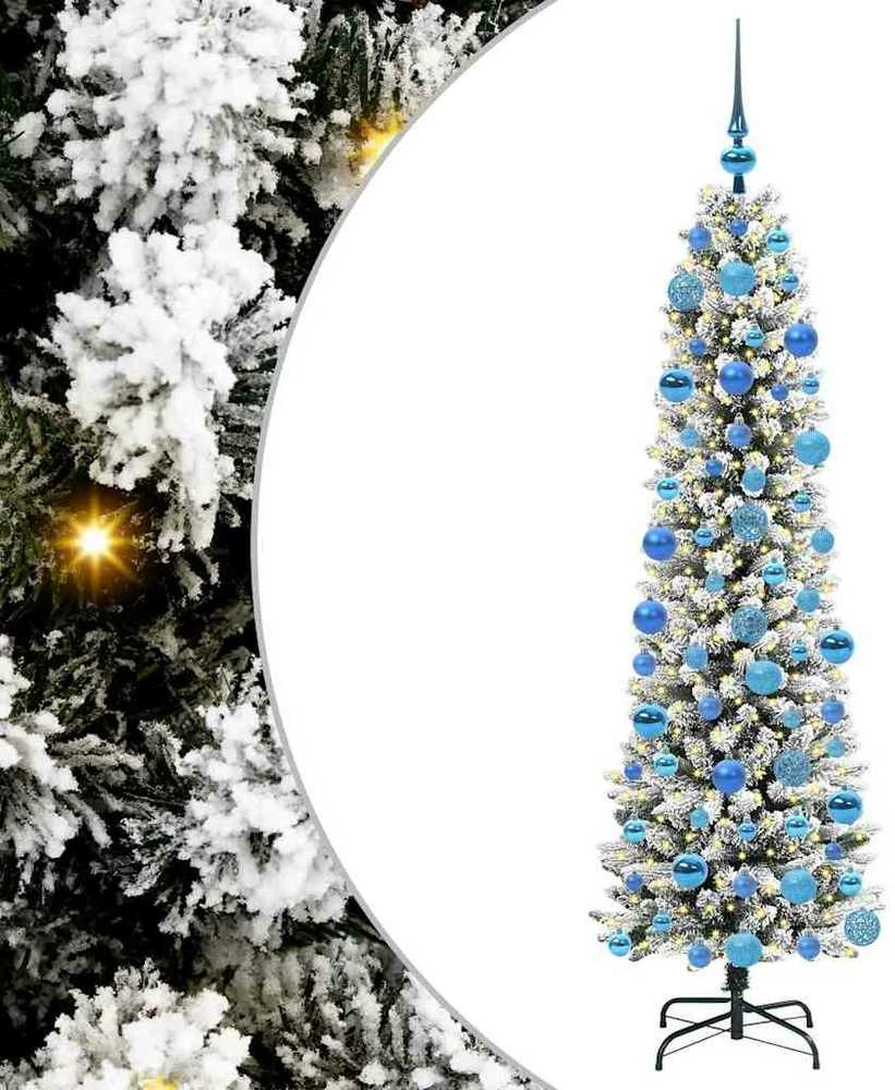 Dirbtinė Kalėdų eglutė Balta 180 cm PVC ir Metalas ir Plastikas