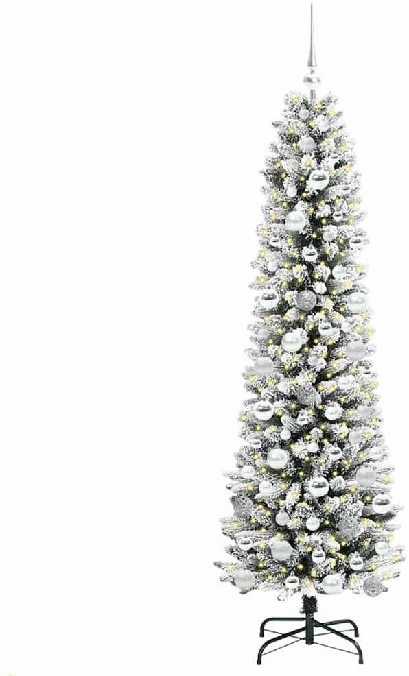 Dirbtinė Kalėdų eglutė Balta 180 cm PVC ir Metalas ir Plastikas