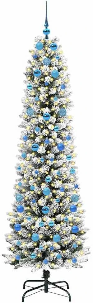 Dirbtinė Kalėdų eglutė Balta 210 cm PVC ir Metalas ir Plastikas