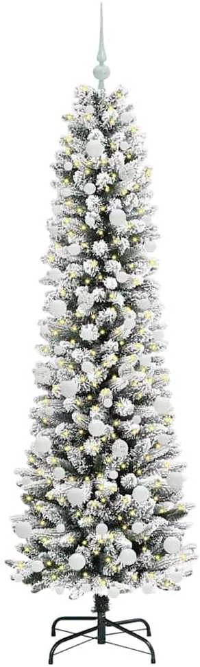 Dirbtinė Kalėdų eglutė Balta 180 cm PVC ir Metalas ir Plastikas