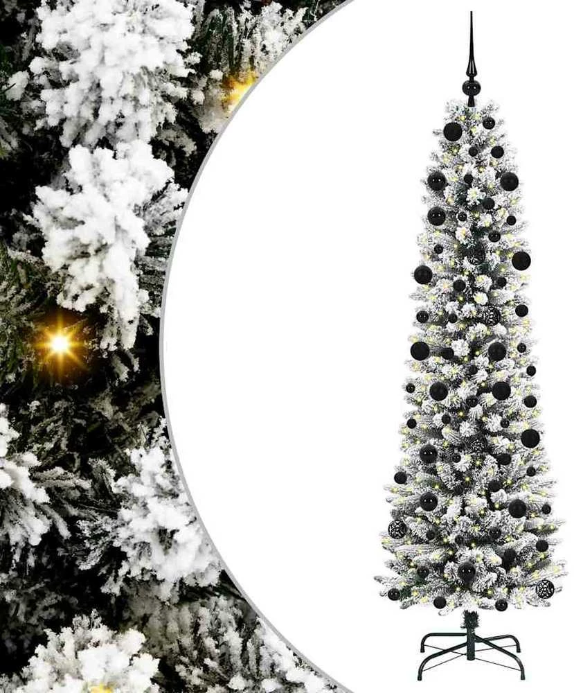 Dirbtinė Kalėdų eglutė Balta 210 cm PVC ir Metalas ir Plastikas