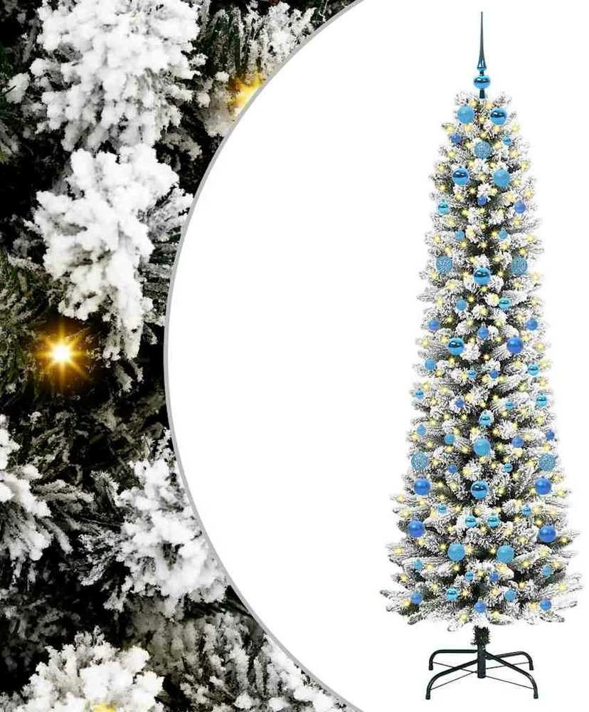 Dirbtinė Kalėdų eglutė Balta 210 cm PVC ir Metalas ir Plastikas