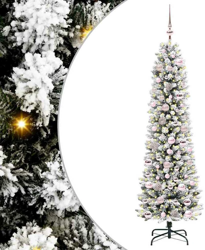 Dirbtinė Kalėdų eglutė Balta 180 cm PVC ir Metalas ir Plastikas