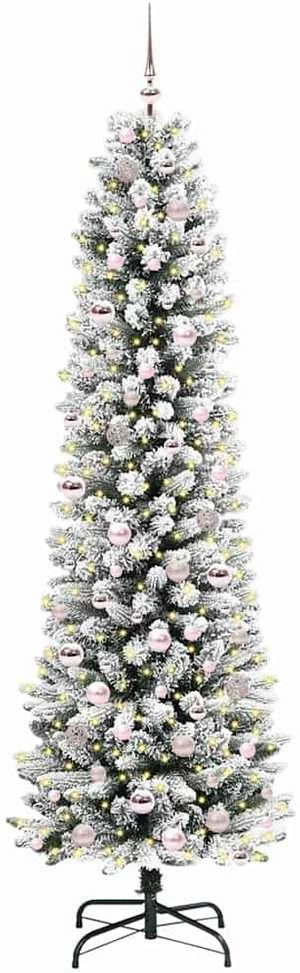 Dirbtinė Kalėdų eglutė Balta 210 cm PVC ir Metalas ir Plastikas