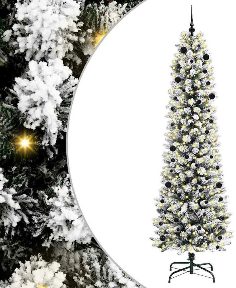 Dirbtinė Kalėdų eglutė Balta 240 cm PVC ir Metalas ir Plastikas