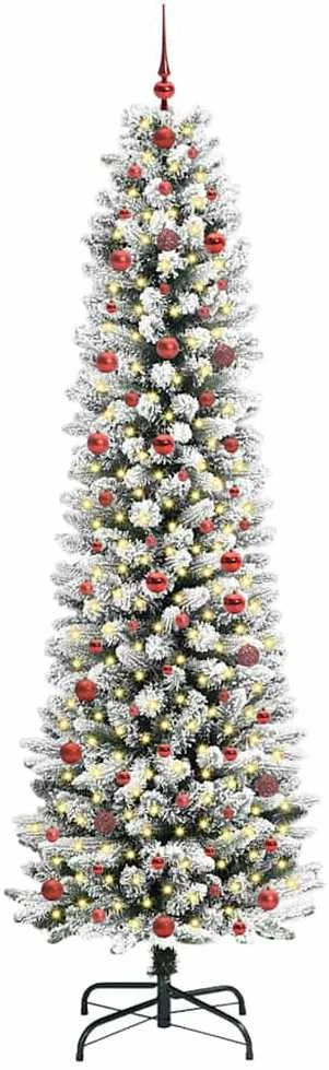 Dirbtinė Kalėdų eglutė Balta 240 cm PVC ir Metalas ir Plastikas