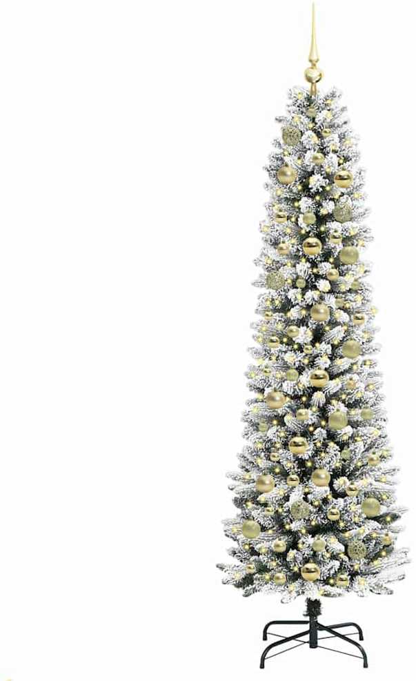Dirbtinė Kalėdų eglutė Balta 180 cm PVC ir Metalas ir Plastikas