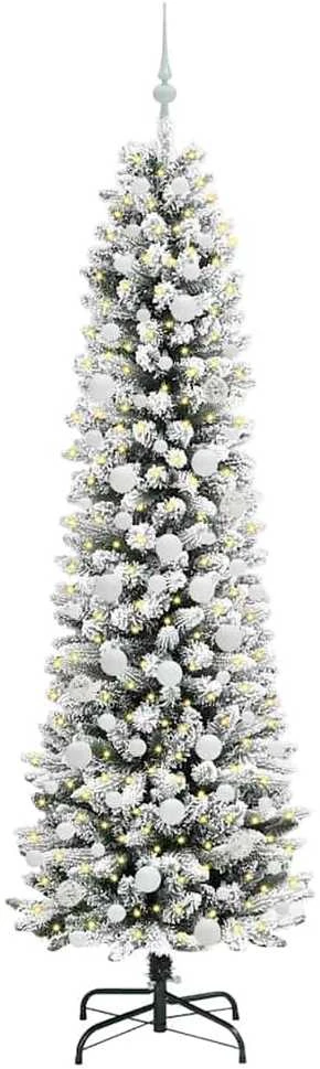 Dirbtinė Kalėdų eglutė Balta 210 cm PVC ir Metalas ir Plastikas