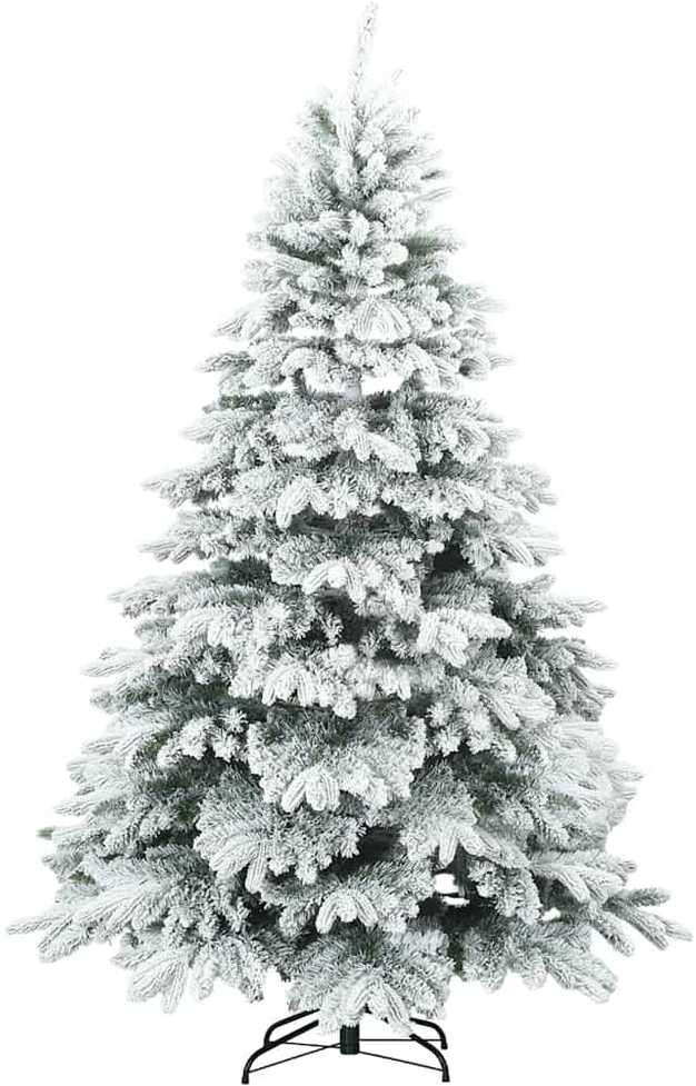 Dirbtinė Kalėdų eglutė su 300 LED Balta 210 cm PE ir PVC