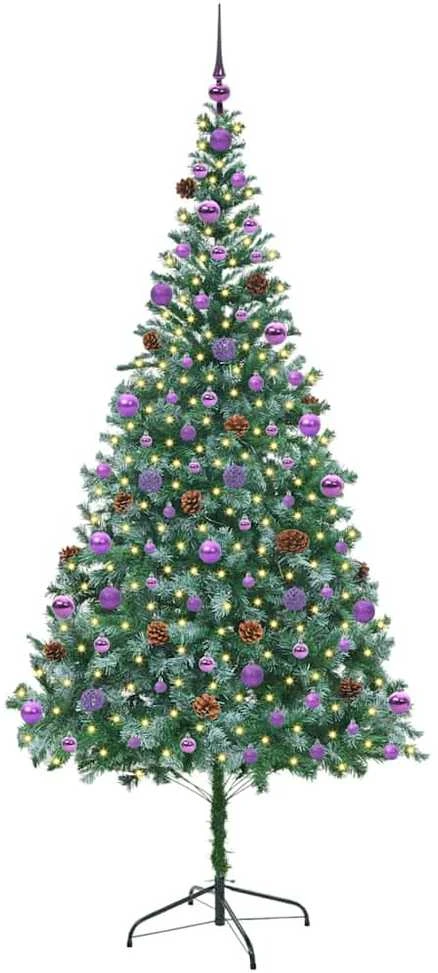 Dirbtinė Kalėdų eglutė su 300 LED Žalia 210 cm PVC ir plienas