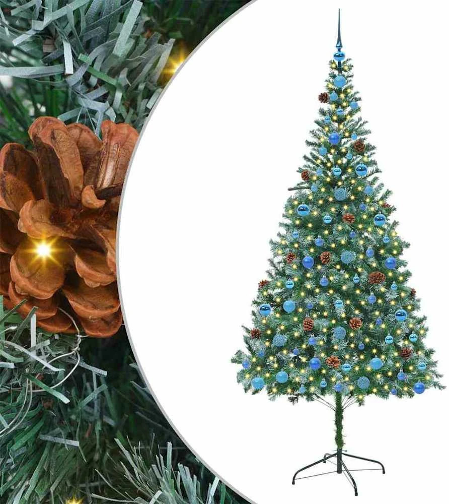 Dirbtinė Kalėdų eglutė su 300 LED Žalia 210 cm PVC ir plienas