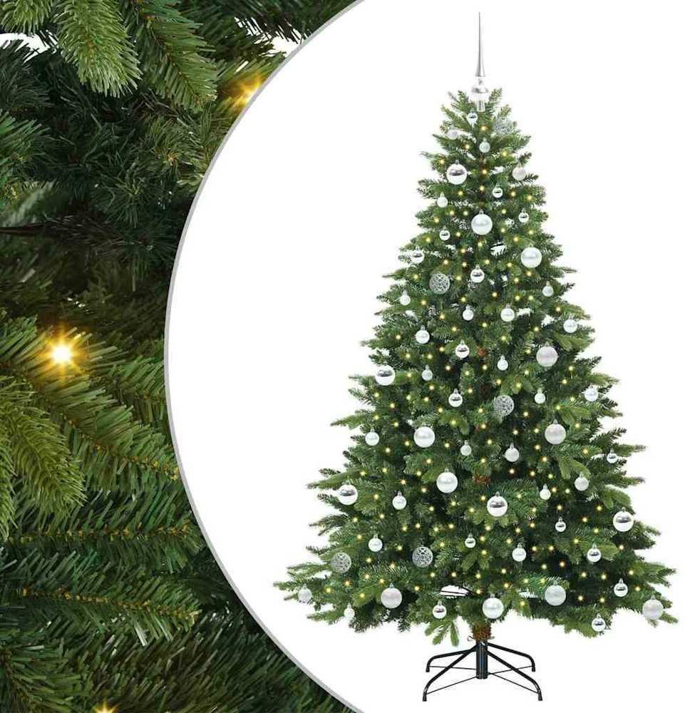 Dirbtinė Kalėdų eglutė su 300 LED Žalia 180 cm PE ir PVC