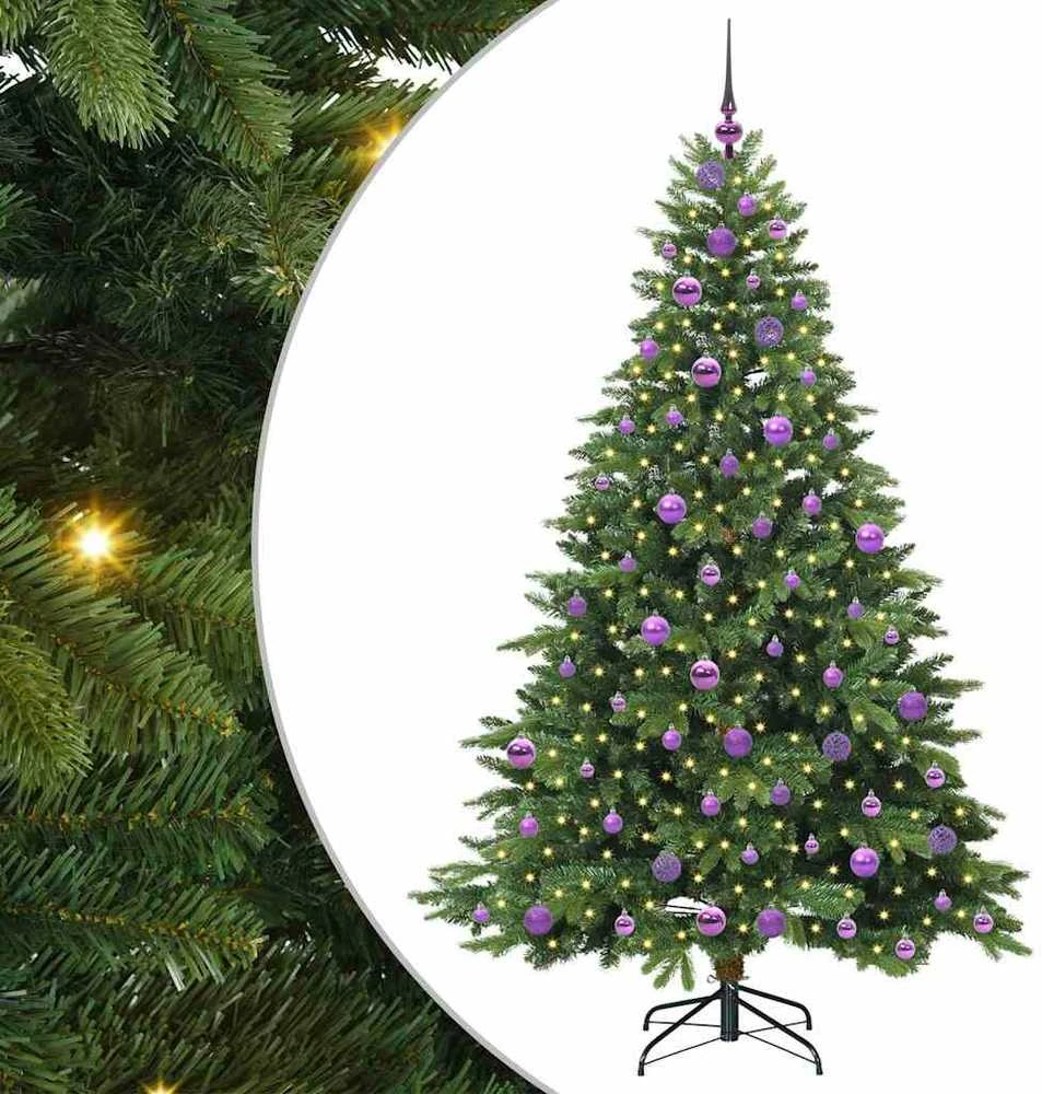 Dirbtinė Kalėdų eglutė su 300 LED Žalia 180 cm PE ir PVC