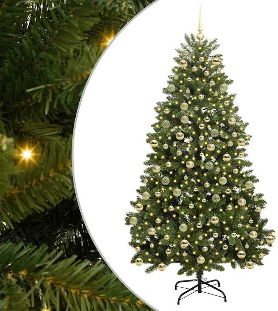 Dirbtinė Kalėdų eglutė Žalia 210 cm PVC ir metalas