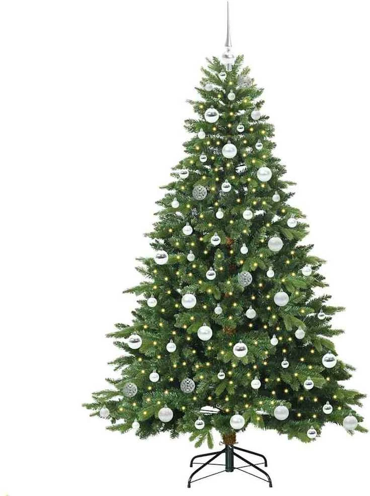 Dirbtinė Kalėdų eglutė su 300 LED Žalia 180 cm PE ir PVC