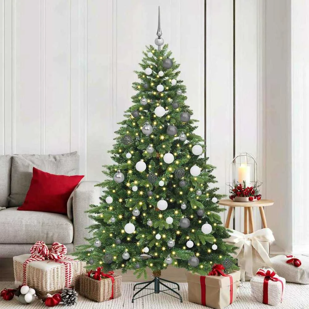Dirbtinė Kalėdų eglutė su 300 LED Žalia 180 cm PE ir PVC