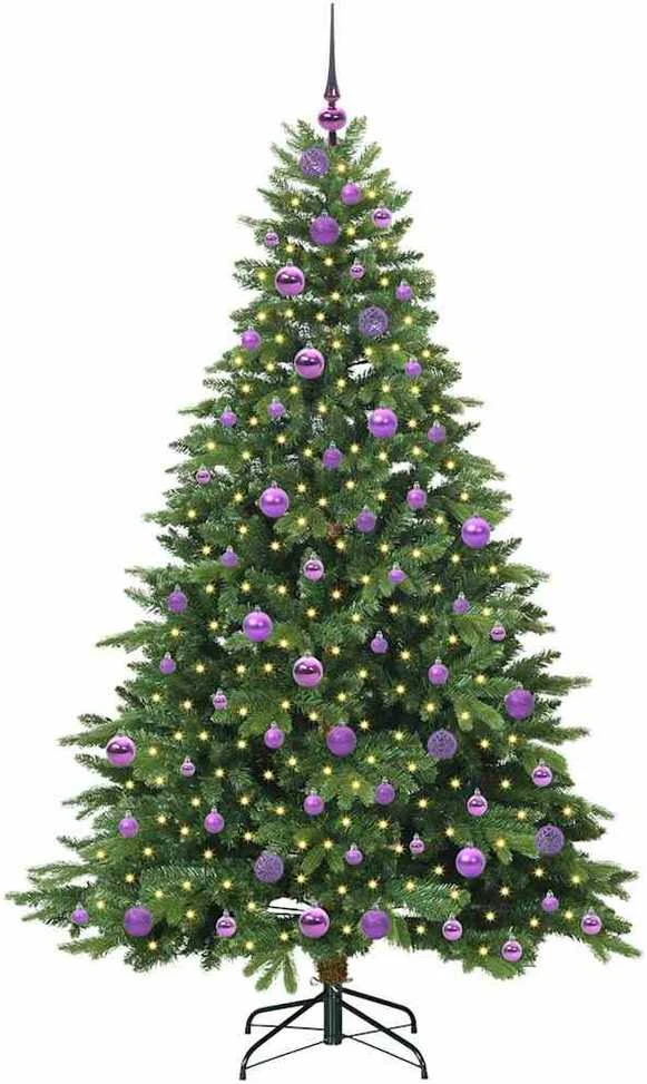 Dirbtinė Kalėdų eglutė su 300 LED Žalia 180 cm PE ir PVC