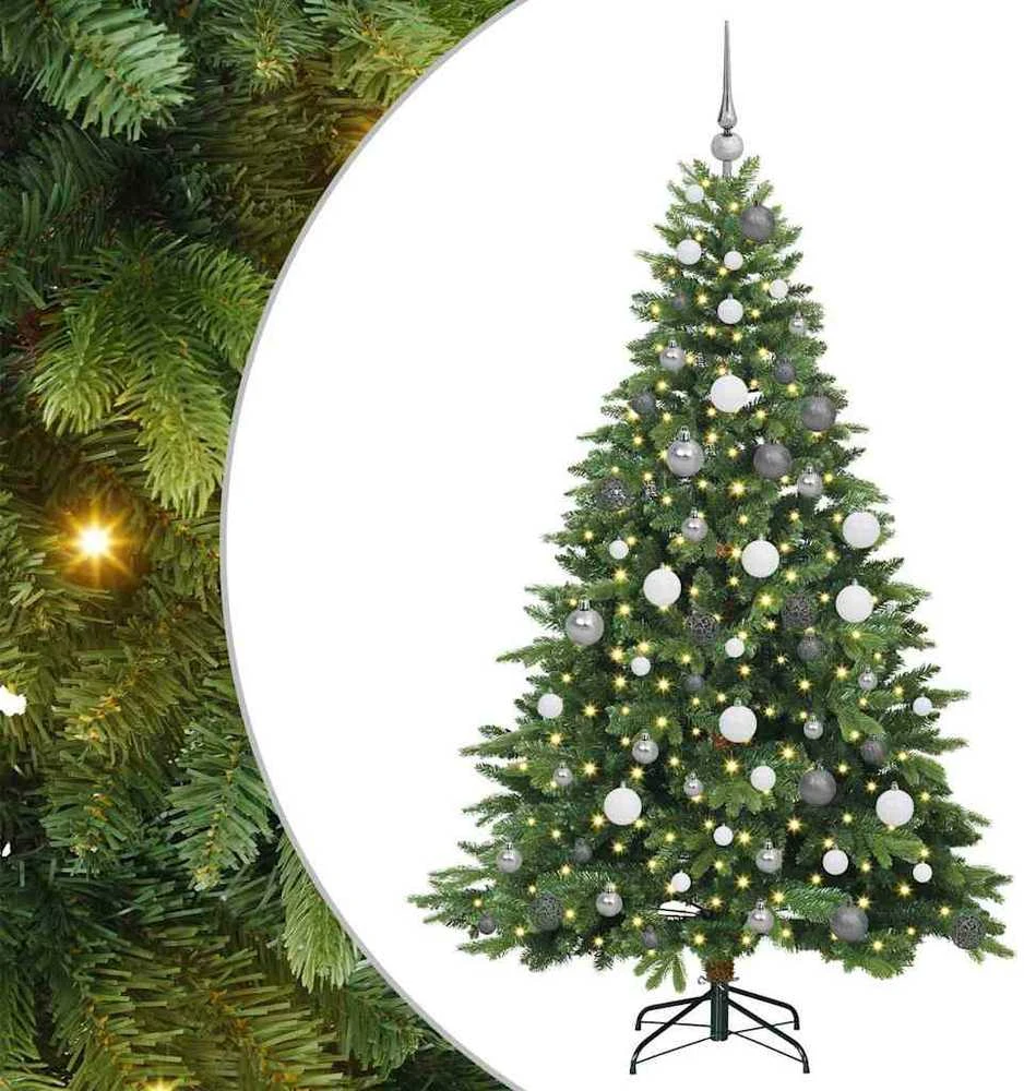 Dirbtinė Kalėdų eglutė su 300 LED Žalia 180 cm PE ir PVC