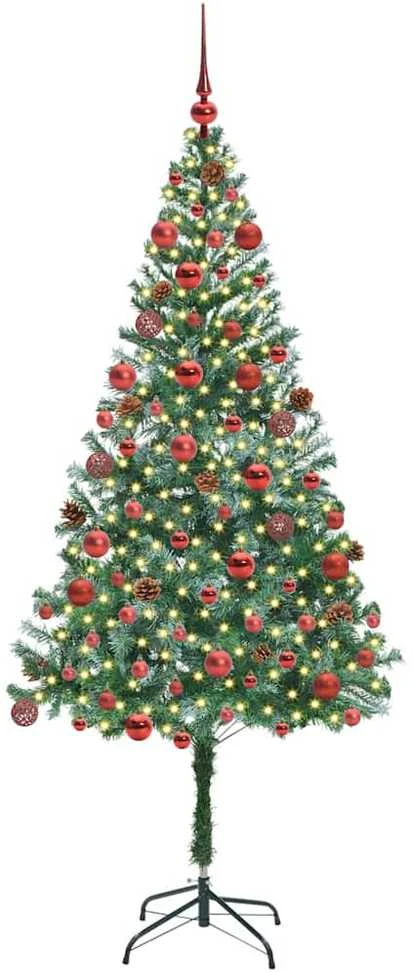 Dirbtinė Kalėdų eglutė su 300 LED Žalia 180 cm PVC ir plienas