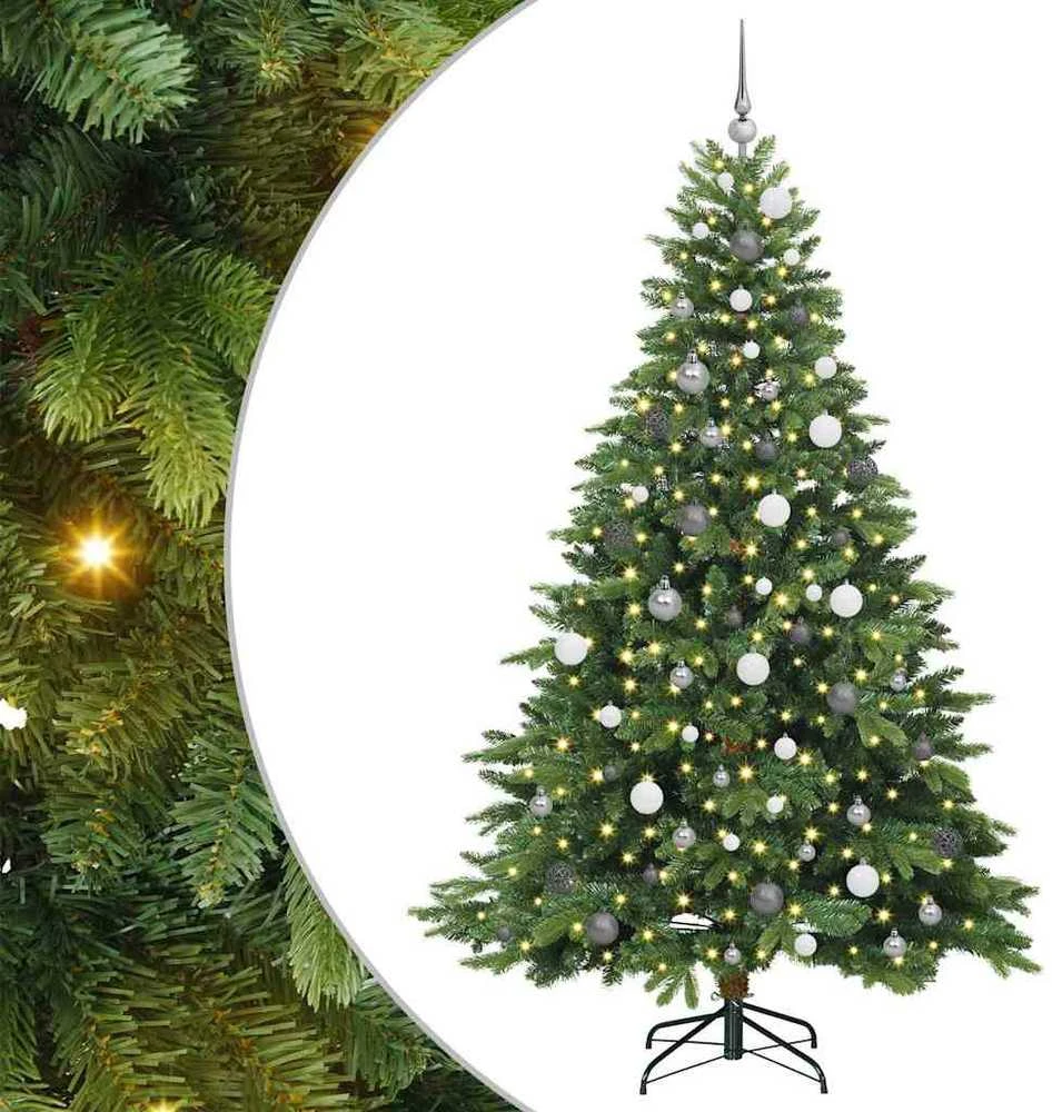 Dirbtinė Kalėdų eglutė su 300 LED Žalia 210 cm PE ir PVC