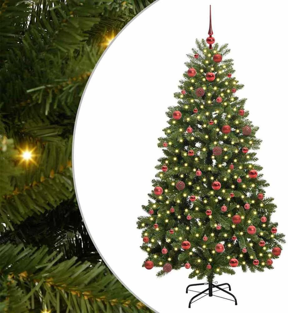 Dirbtinė Kalėdų eglutė 180 cm 300 LED Šilta balta Žalia