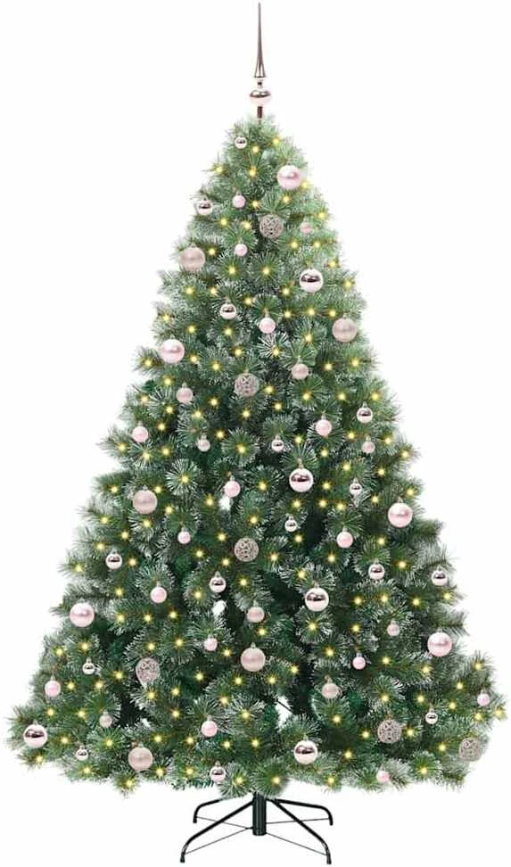 Dirbtinė Kalėdų eglutė su 300 LED Žalia 210 cm PE ir PVC