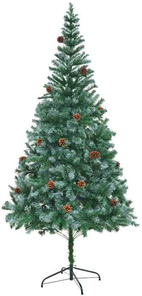 Dirbtinė Kalėdų eglutė su 300 LED Žalia 210 cm PVC ir plienas