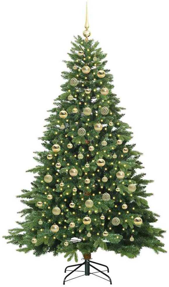 Dirbtinė Kalėdų eglutė su 300 LED Žalia 210 cm PE ir PVC