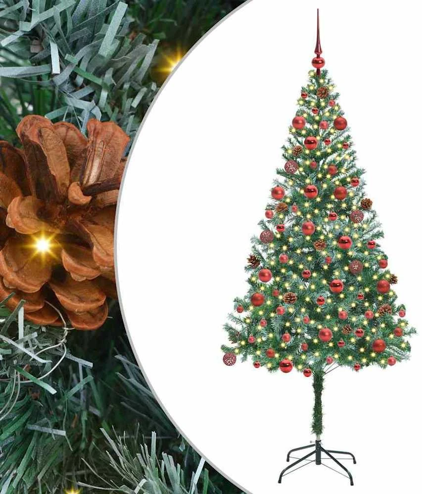 Dirbtinė Kalėdų eglutė su 300 LED Žalia 180 cm PVC ir plienas