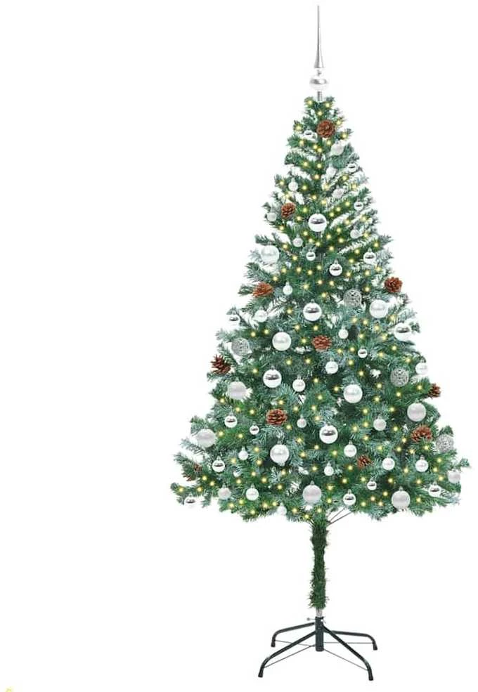 Dirbtinė Kalėdų eglutė su 300 LED Žalia 180 cm PVC ir plienas