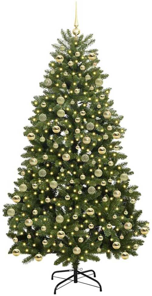 Dirbtinė Kalėdų eglutė Žalia 210 cm PVC ir metalas