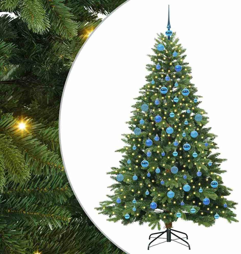 Dirbtinė Kalėdų eglutė su 300 LED Žalia 180 cm PE ir PVC