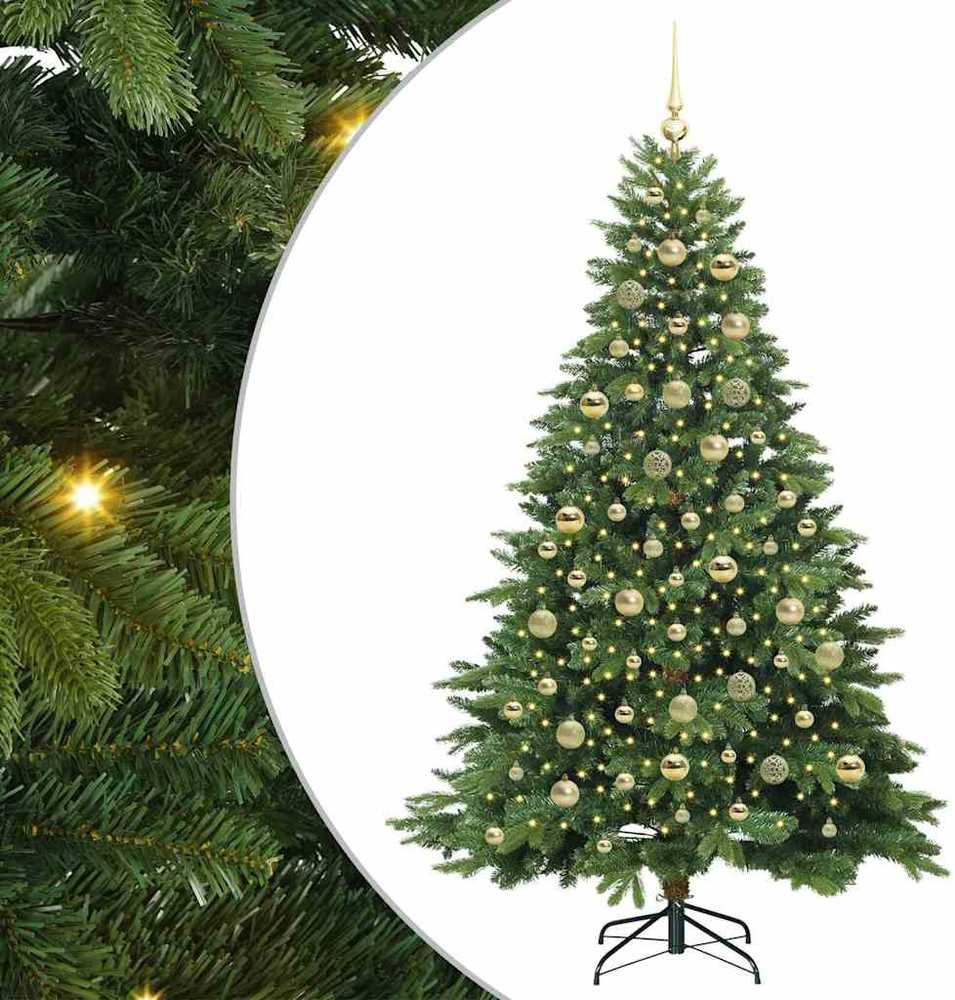 Dirbtinė Kalėdų eglutė su 300 LED Žalia 210 cm PE ir PVC