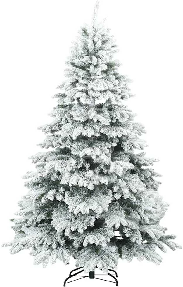 Dirbtinė Kalėdų eglutė su 300 LED Balta 180 cm PE ir PVC