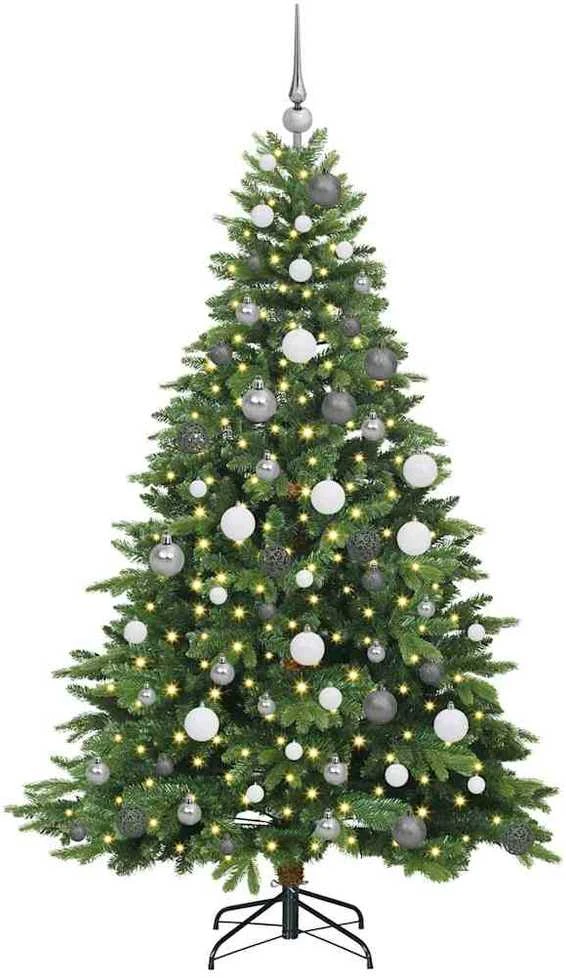 Dirbtinė Kalėdų eglutė su 300 LED Žalia 180 cm PE ir PVC