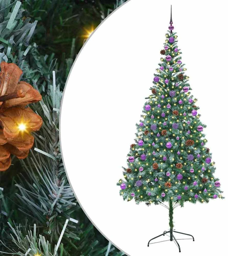 Dirbtinė Kalėdų eglutė su 300 LED Žalia 210 cm PVC ir plienas